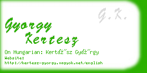 gyorgy kertesz business card